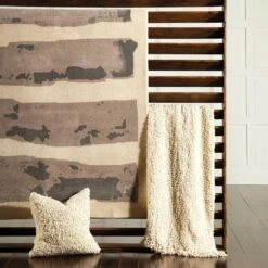 Textured Boucle Throw - Natural -France and So Furniture 69317