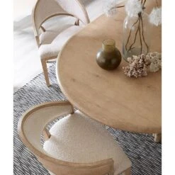 Retreat Pole Rattan Round Dining Table With 1-20in Leaf - Light Wood -France and So Furniture 6950 75201 400 80 detail 43327b04 af5e 4ae9 9d00 75c17b502387
