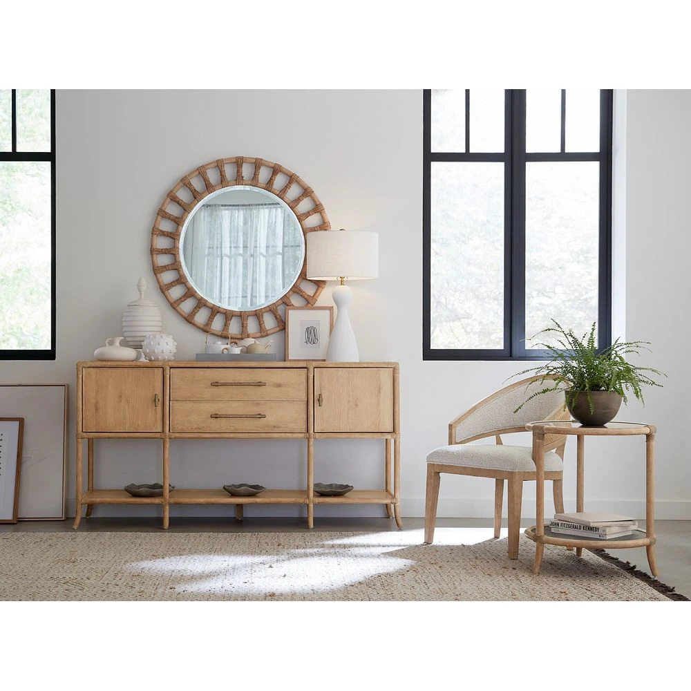 Retreat Pole Rattan Sideboard - Light Wood 2 Retreat Pole Rattan Sideboard - Light Wood - Image 2