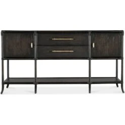 Retreat Pole Rattan Sideboard - Dark Wood