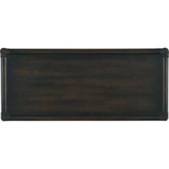 Retreat Pole Rattan Five-Drawer Chest - Dark Wood