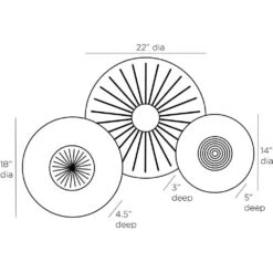 Cade Wall Plaques, Set Of 3 -France and So Furniture 6979.l1