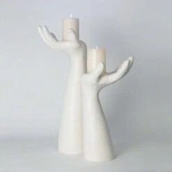 Palma Candleholder - Left - Matte White -France and So Furniture 69827f78f49c4388e3862cbf47efe0f4
