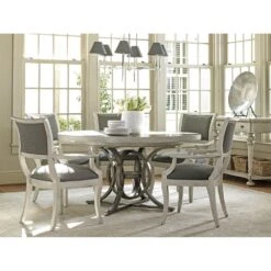 Lexington Calerton Round Dining Table - Oyster 15 Lexington Calerton Round Dining Table - Oyster -France and So Furniture 714 875c RS H Alt1