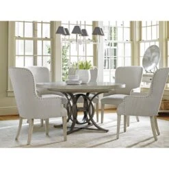 Lexington Calerton Round Dining Table - Oyster 13 Lexington Calerton Round Dining Table - Oyster -France and So Furniture 714 875c RS H Alt2