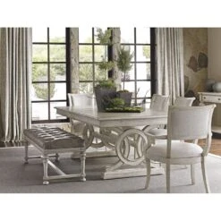 Lexington Montauk Rectangular Dining Table - Oyster -France and So Furniture 714 876 0L RS H Bench
