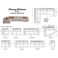 Lansing Sectional -France and So Furniture 7295 53LCR 52A 56R tearsheet R