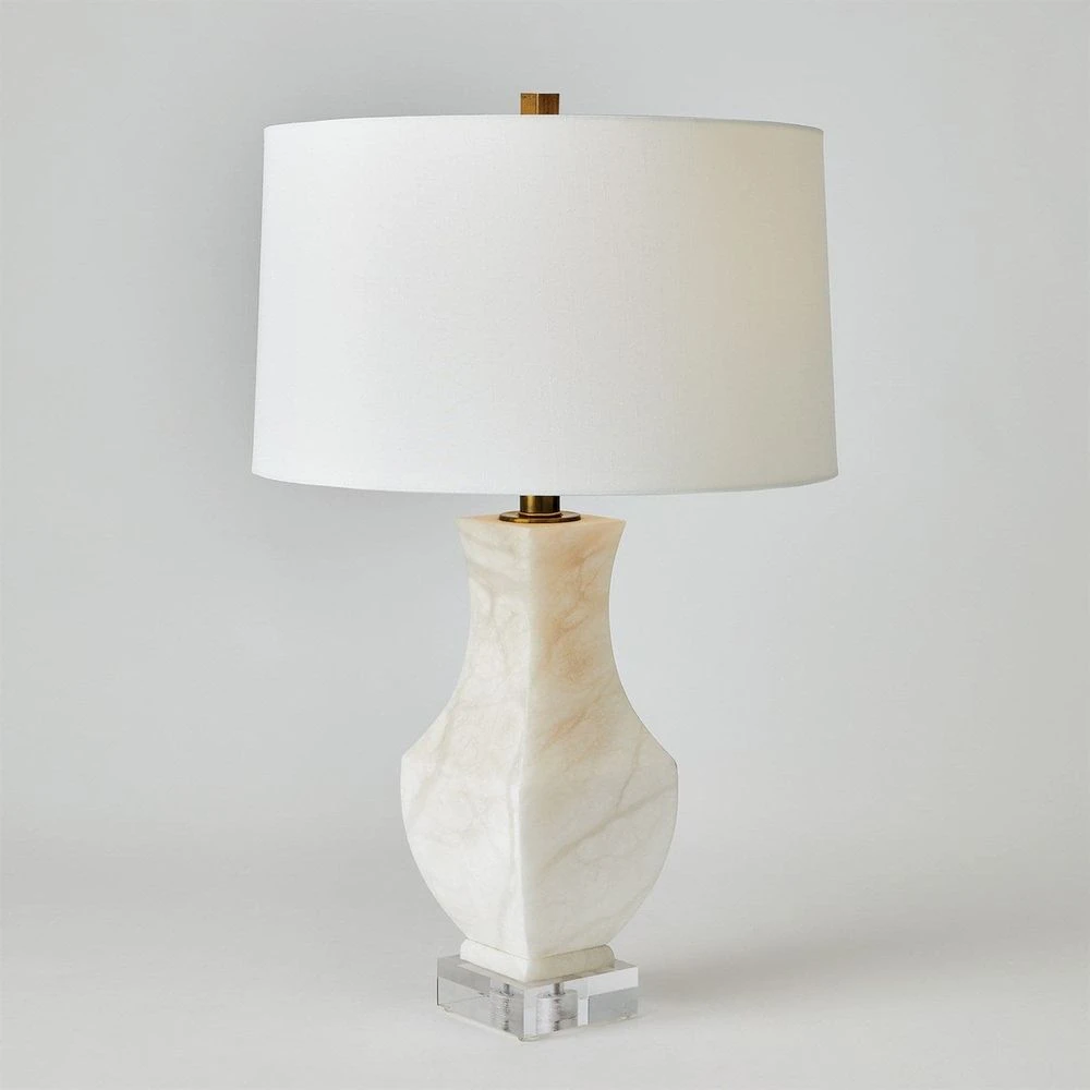 Alabaster Square Urn Lamp 1 Alabaster Square Urn Lamp