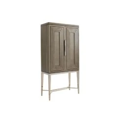 Lexington Cheval Bar Cabinet - Platinum