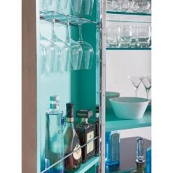 Lexington Cheval Bar Cabinet - Platinum -France and So Furniture 732 961 Det 01
