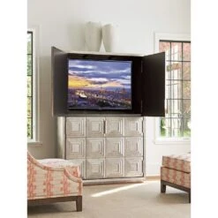 Lexington Sanremo Cabinet - Silver Leaf -France and So Furniture 733 975 WS TV