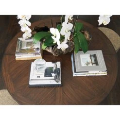 Lexington Palo Alto Round Dining Table - Montecito -France and So Furniture 740 875c det top