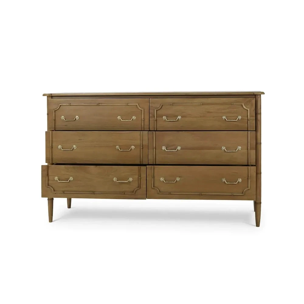Chelsea Largish 6 Drawer Dresser In Antique French Oak 4 Chelsea Largish 6 Drawer Dresser In Antique French Oak - Image 4