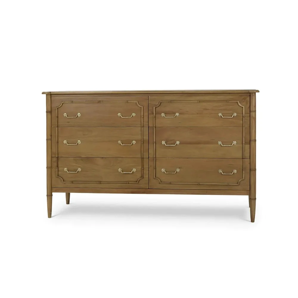 Chelsea Largish 6 Drawer Dresser In Antique French Oak 1 Chelsea Largish 6 Drawer Dresser In Antique French Oak