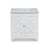 Grosvenor Single Vanity In True White W/ Sink & Marble Top