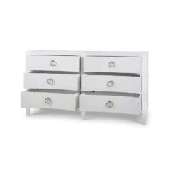 Mornington Linen Wrapped 6 Drawer Dresser In True White -France and So Furniture 76585ftrw 1 cbc42784 3e2b 4a98 8c38 6ff700e7c153