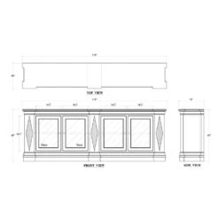 Narbonne Sideboard In Fruitwood W/ True White Interior -France and So Furniture 76687 5a646d07 719f 4eed aa0b 294fa6a08ec3