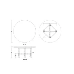 Farringdon Round Dining Table 60'' In Fruitwood -France and So Furniture 76763 inch 91ac09a7 6364 4505 b93d ec068a70d999
