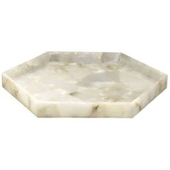 Antonia Large Tray In Alabaster