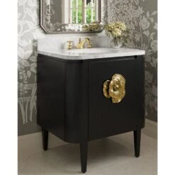 Briallen 30" Black Vanity With Oval Undermount Sink -France and So Furniture 7b291eba81dbc26fac470c303b3d18a66bf61c72