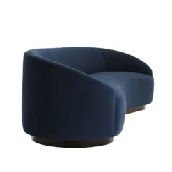 Theo Sofa Indigo Velvet Dark Walnut -France and So Furniture 8031.d2