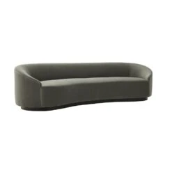 Carver Sofa Sharkskin Velvet Grey Ash - Gray -France and So Furniture 8032 163e783f 07e7 4a1f accc 5a09fbe0c26a