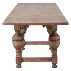 Arcadian Farmhouse Draw Leaf Dining Table - Burnished Oak - White Oak Solids -France and So Furniture 8063 DT side