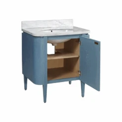Briallen 30" Blue Linen Vanity With Oval Undermount Sink -France and So Furniture 8075cf8399b35d7b086c725f6f1ae731d902a719
