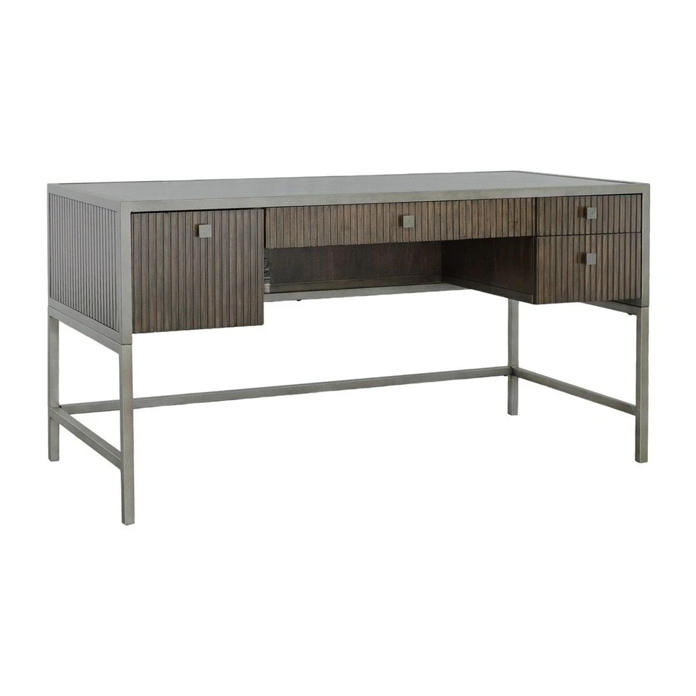 West Camden Writing Desk - Tahitian Pearl - Metal, Walnut Solids 1 West Camden Writing Desk - Tahitian Pearl - Metal, Walnut Solids