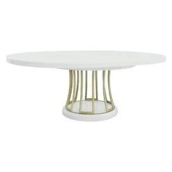 East Camden Dining Table - Pearl - Poplar Solids -France and So Furniture 8098 44 anglewithleaf e2bb366f0aa6560c458fcbe034ed7e1af01b5c18 1