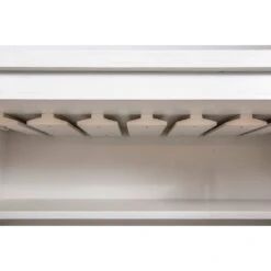 East Camden Bar Cabinet - Pearl - Poplar Solids -France and So Furniture 8098 48 GlassHolder