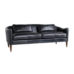 Parisian Leo Sofa Ink Leather 80" 11 Parisian Leo Sofa Ink Leather 80" -France and So Furniture 8110