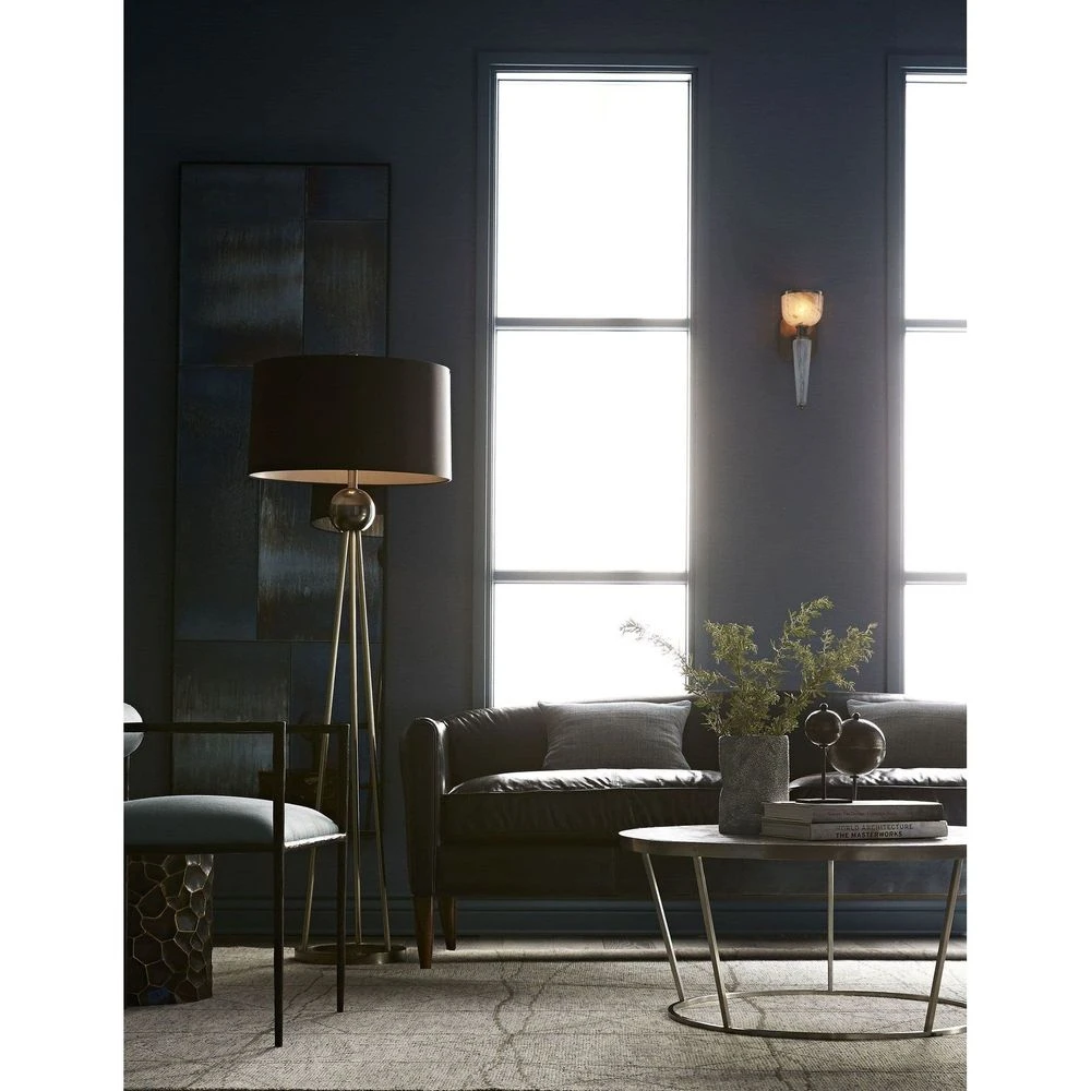 Parisian Leo Sofa Ink Leather 80" 2 Parisian Leo Sofa Ink Leather 80" - Image 2