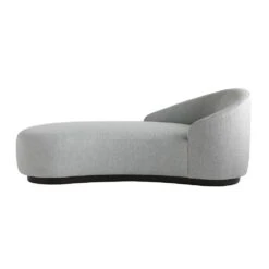 Carver Chaise Iceberg Linen Grey Ash, Left Arm - Gray