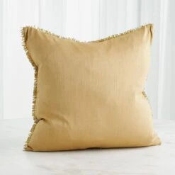 Golden Beaded Shag Pillow -France and So Furniture 81832