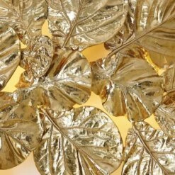 Fiddle Fig Lighted Wall Decor-Brass -France and So Furniture 82586