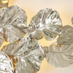 Fiddle Fig Lighted Wall Decor-Nickel -France and So Furniture 82594