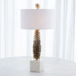 Pinecone Table Lamp-Brass -France and So Furniture 83903