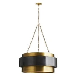 Talia Large Pendant - Black