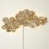 Fiddle Fig Lighted Wall Decor-Brass