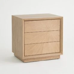 Burst Bedside Chest-Nutmeg-Left -France and So Furniture 85497