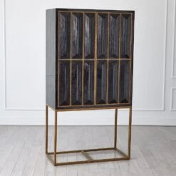 Horn Inlay Bar Cabinet-Black/Antique Brass 14 Horn Inlay Bar Cabinet-Black/Antique Brass -France and So Furniture 86967 25118e02 9dd7 40a0 847f 85bb8f1d5973