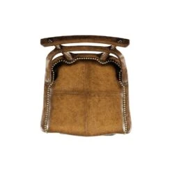 Oak Bar Stool With Studded Leather Seat -France and So Furniture 87413fde46e4fa03ffc578dc6938f1a9fa5e362a full