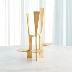 Triune Candleholder - Gold Leaf -France and So Furniture 87901