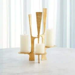 Triune Candleholder - Gold Leaf -France and So Furniture 87902 5b08f4a2 2039 41da 87c8 381a0f8d0651