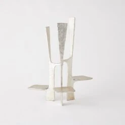 Triune Candleholder-Silver Leaf