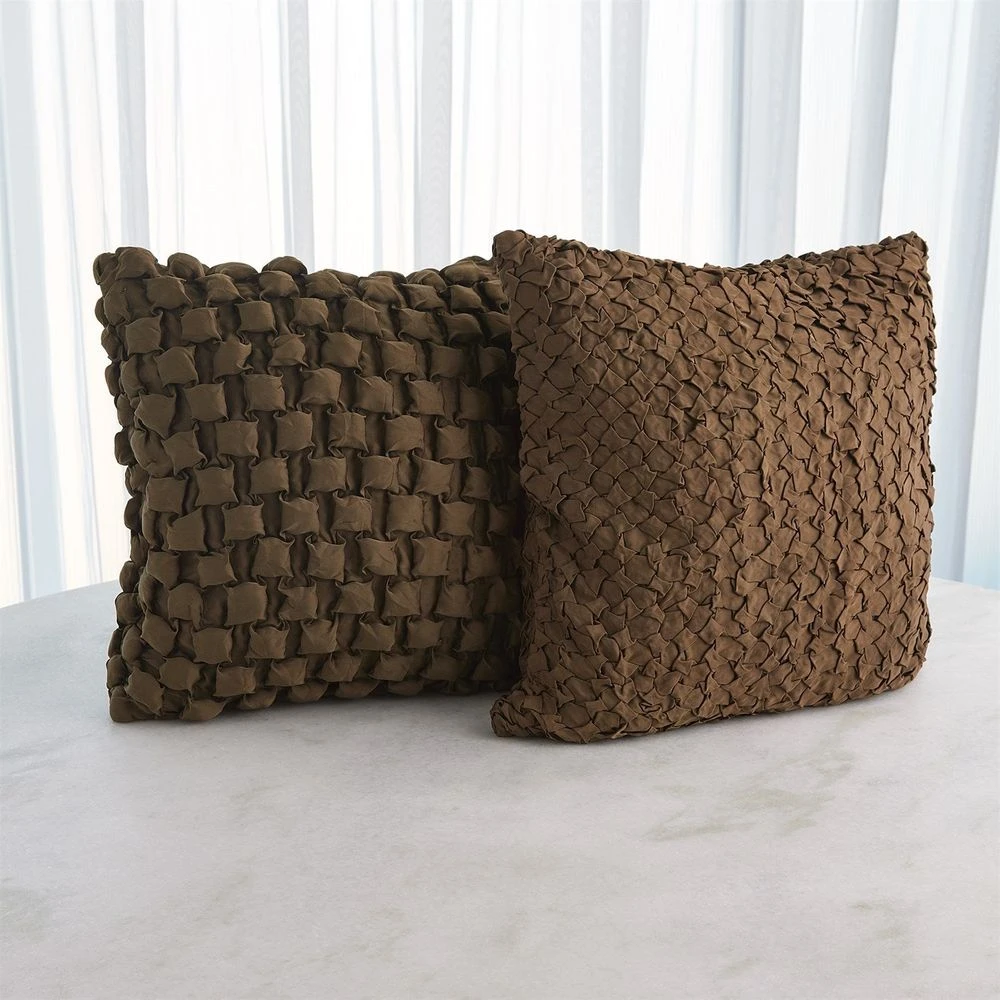 Square Ruche Pillow-Olive 5 Square Ruche Pillow-Olive - Image 5