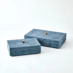 Posh Tray-Dusty Blue Suede-Lg -France and So Furniture 88391 4d6d7f4e 5823 4edd b6cc c4510d41cb94