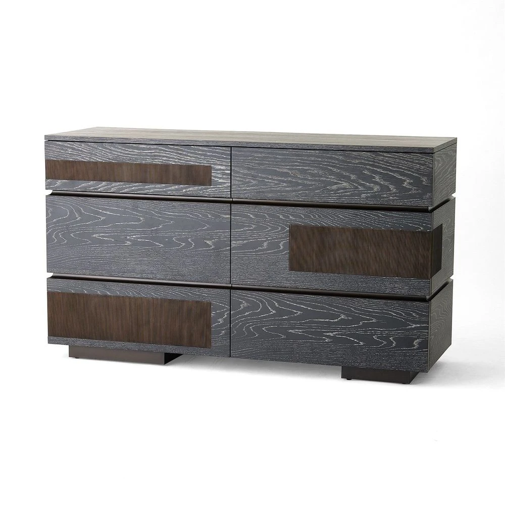 Brazil Dresser-Black Cerused Oak 3 Brazil Dresser-Black Cerused Oak - Image 3