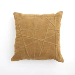 Crossroads Suede Pillow-Camel
